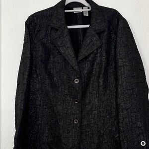 Chico's Elegant Black Textured Blazer